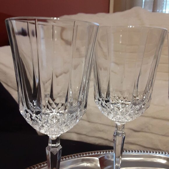 Vintage Anchor Hocking Lead Crystal Glass & Silver Blend Bezels Artisan Bracelet - Picture 11 of 16